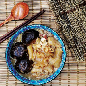 Dried Mushroom with Dried Scallop and Fish Maw Stew